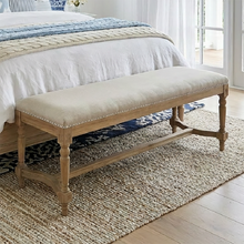 Luna Linen Ottoman Bench
